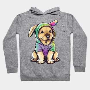 Cartoon Dog Wearing Hoodie Hoodie